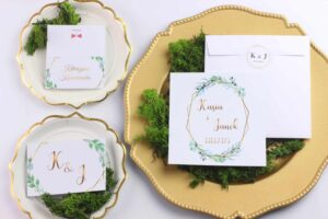 Zaproszenie Ślubne RSVP Gold Olives