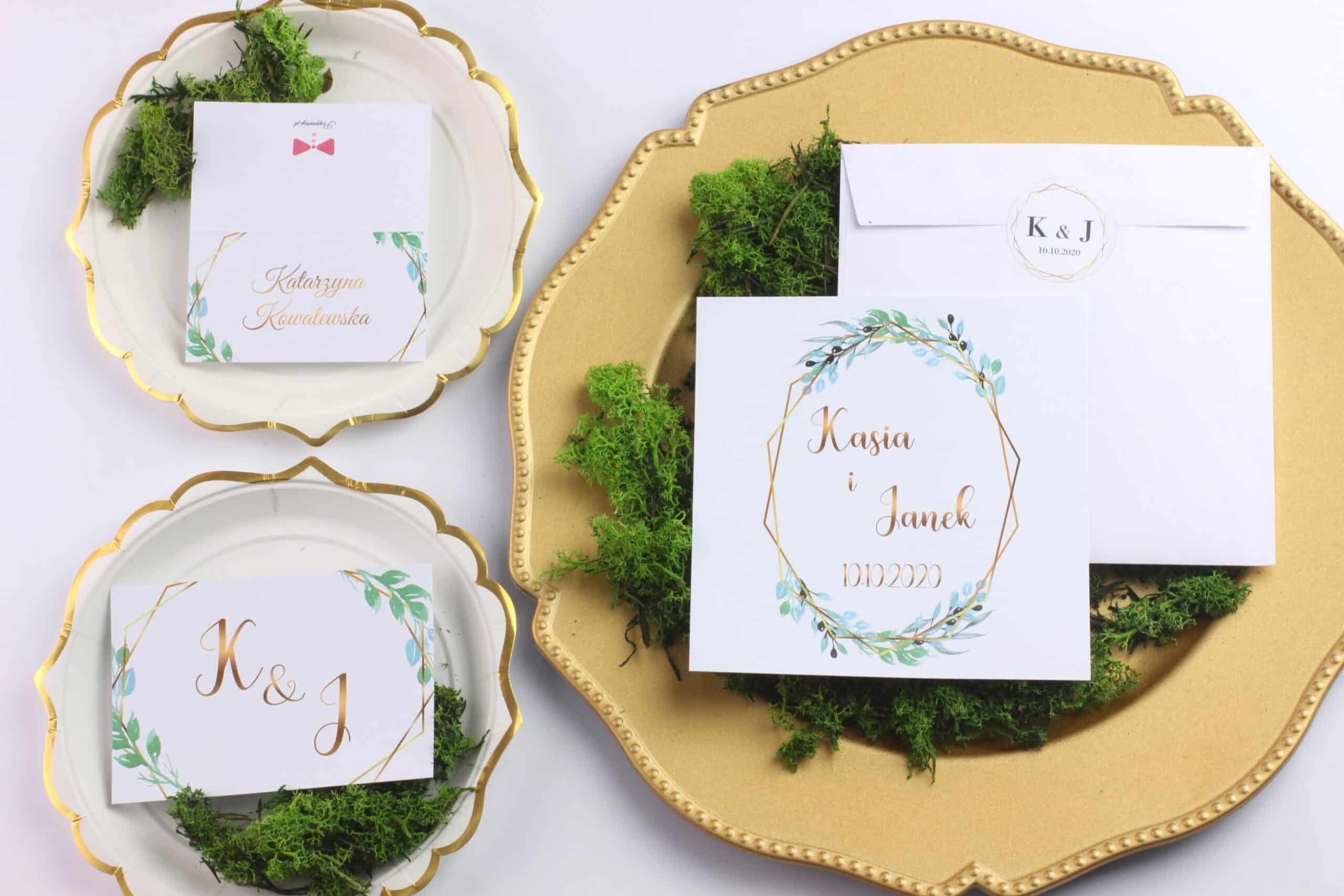 Zaproszenie Ślubne RSVP Gold Olives