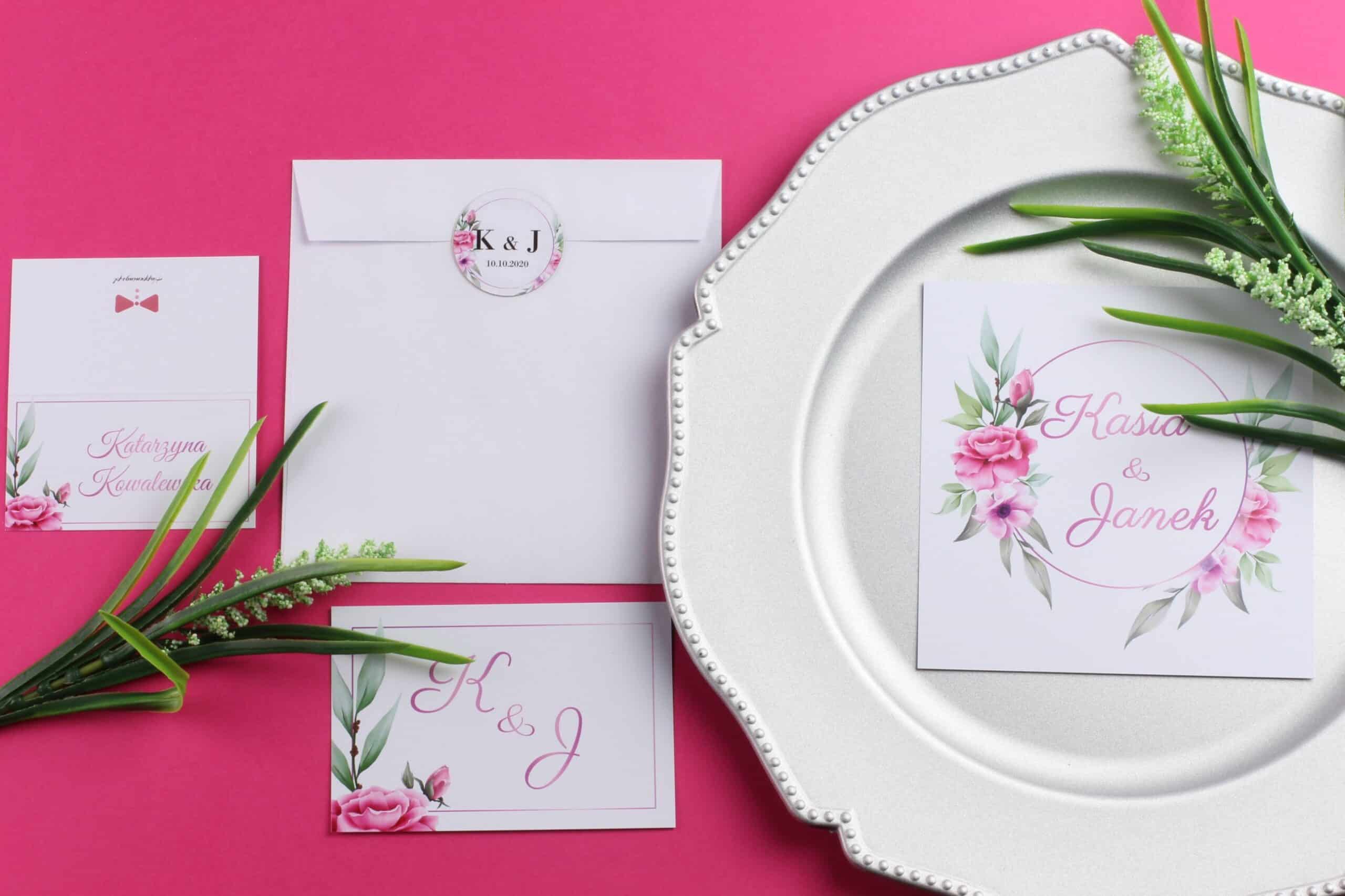 Zaproszenie Ślubne RSVP Lila Róż
