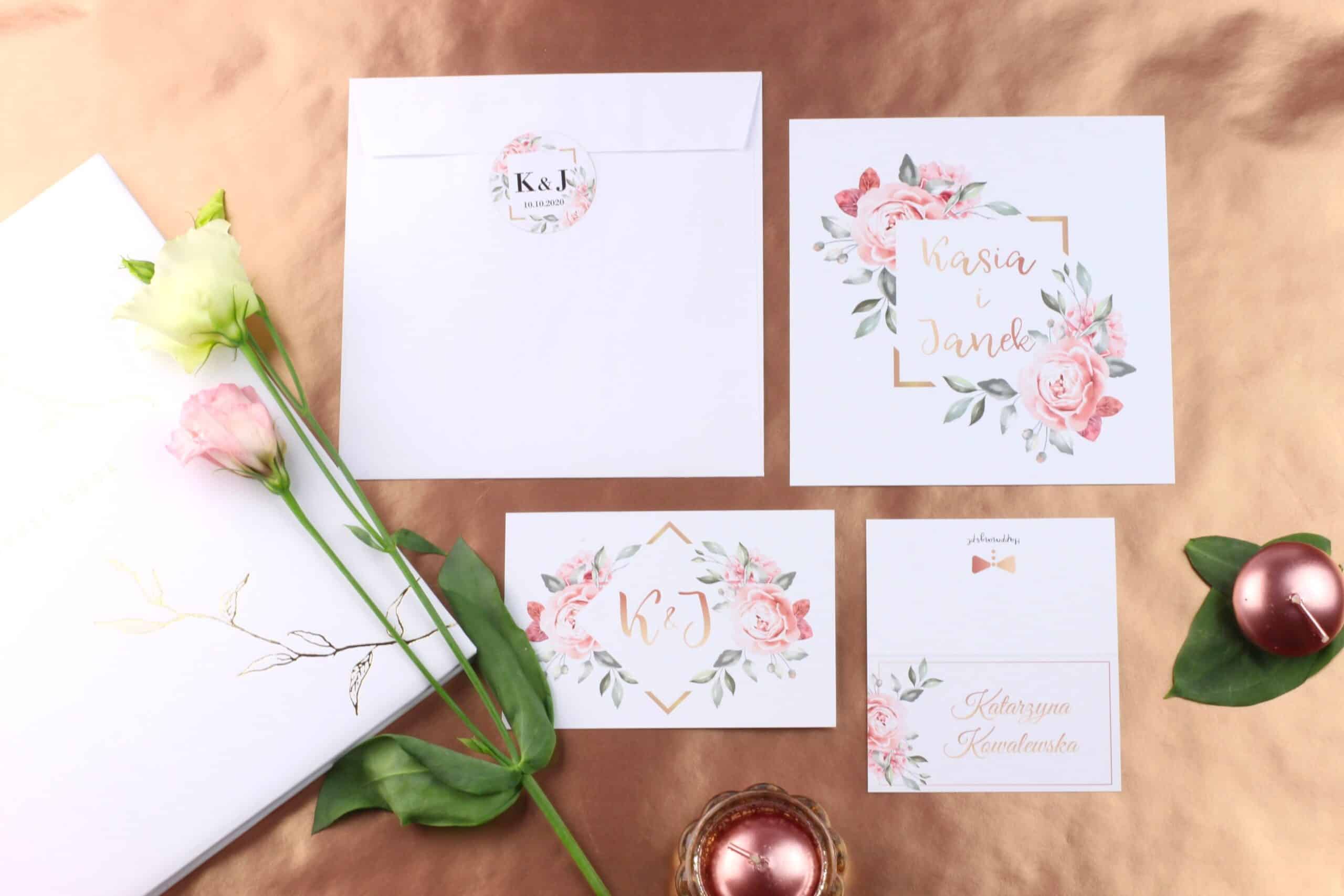 Zaproszenie Ślubne RSVP Luxury Flowers
