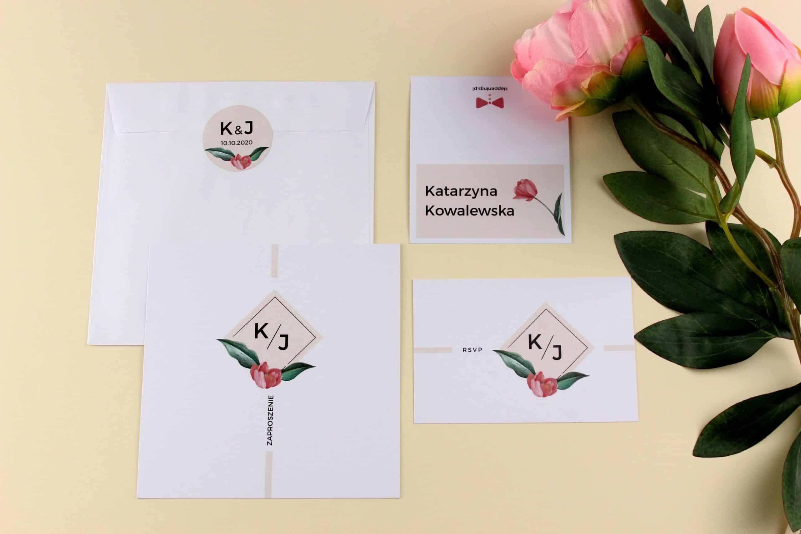 Zaproszenie Ślubne RSVP Mini Spring