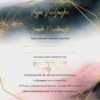 Zaproszenie Ślubne RSVP Navy Blush