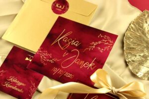 Zaproszenie Ślubne RSVP Royal Red