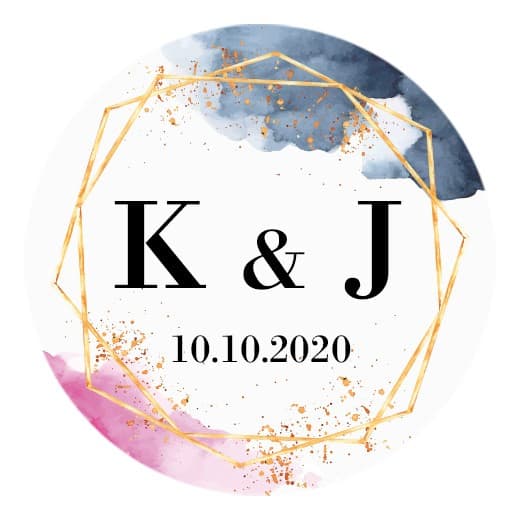 Zaproszenie Ślubne RSVP Soft Geometric