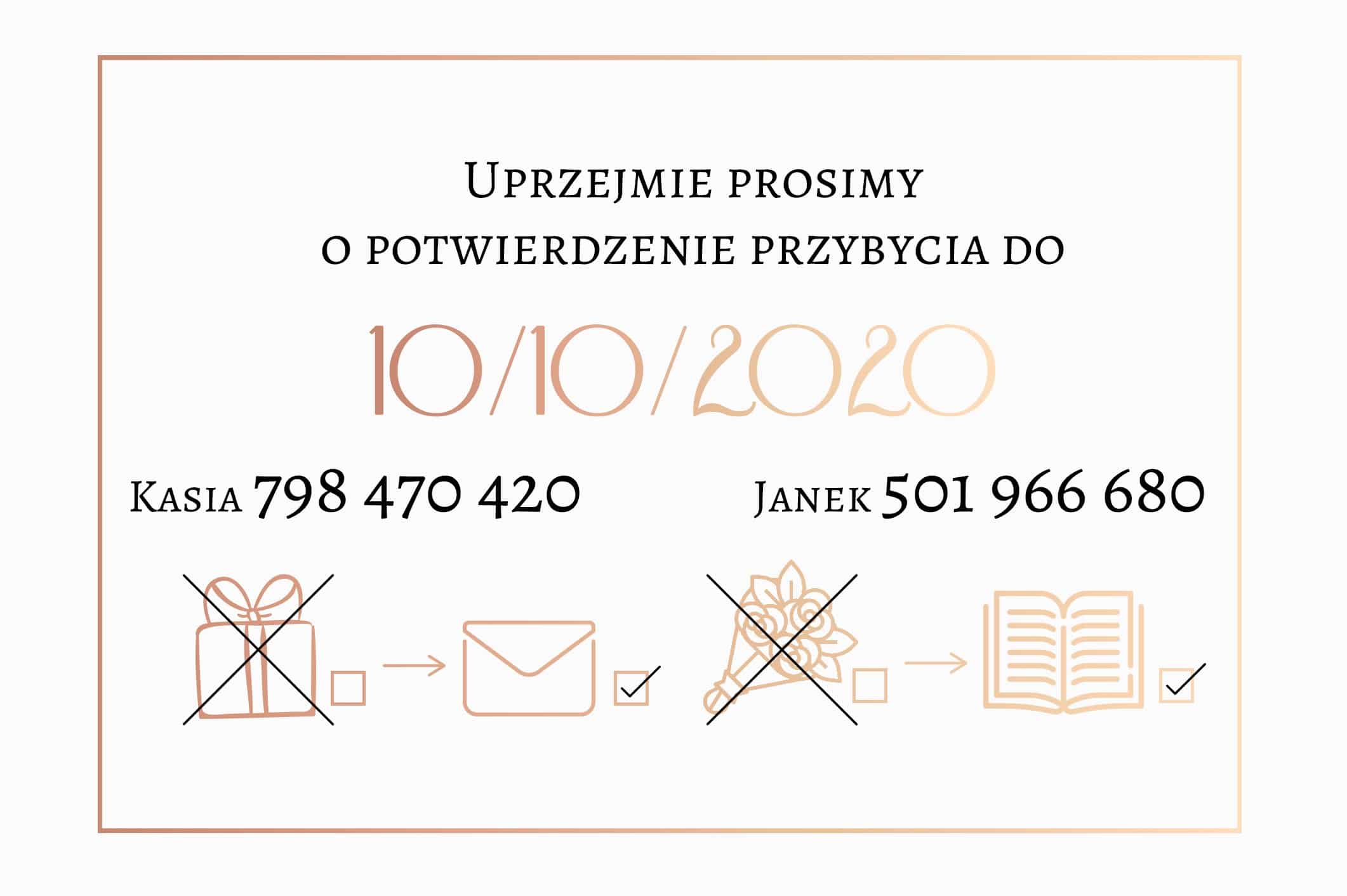 Zaproszenie Ślubne RSVP Vintage Rose