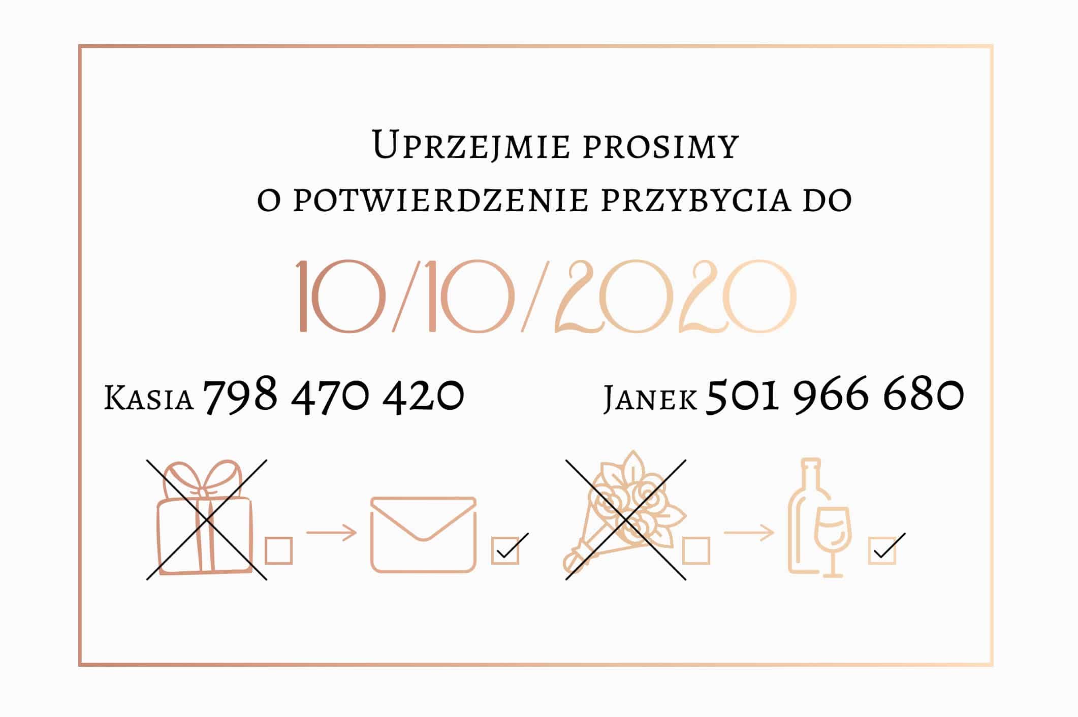 Zaproszenie Ślubne RSVP Vintage Rose