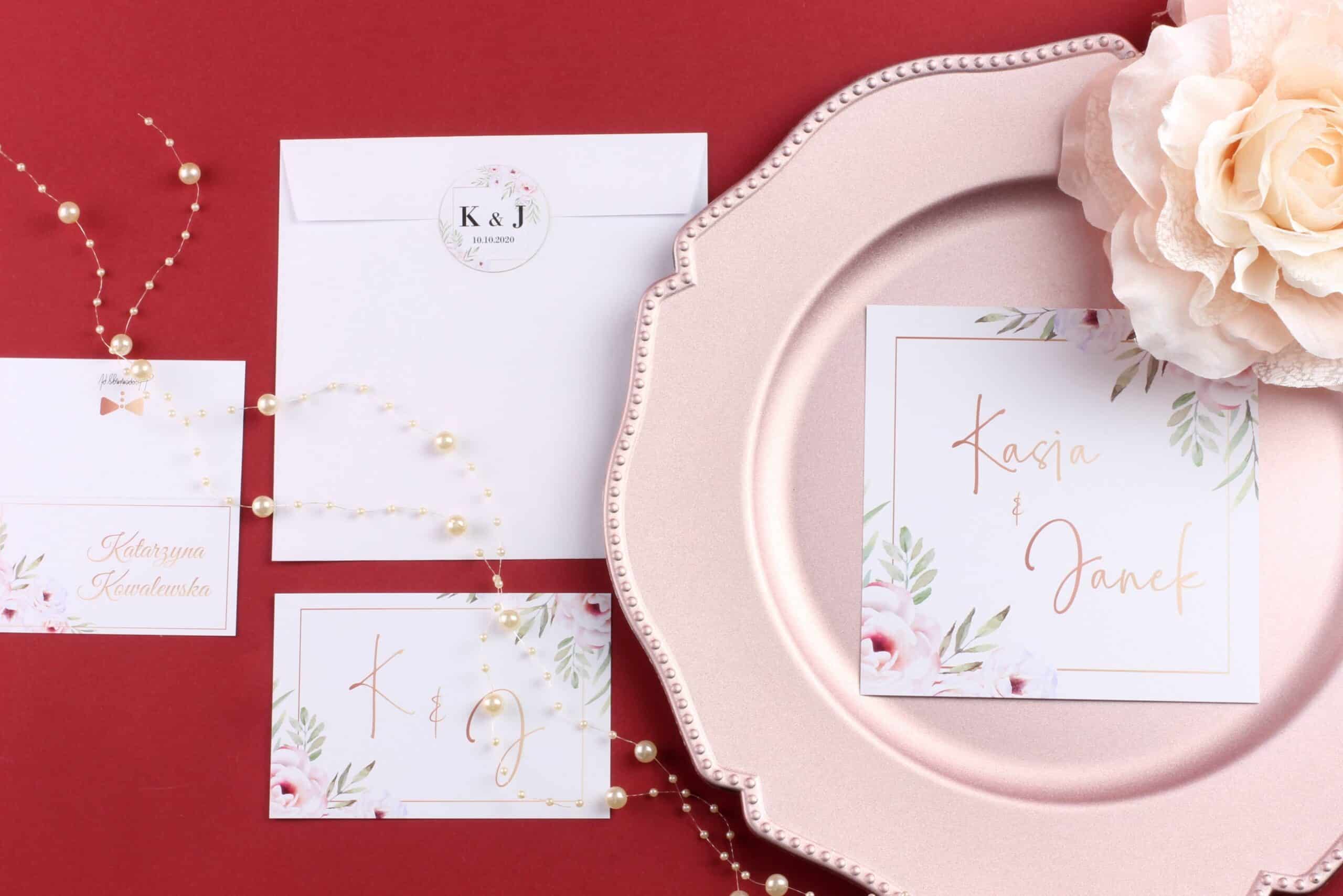 Zaproszenie Ślubne RSVP Vintage Rose