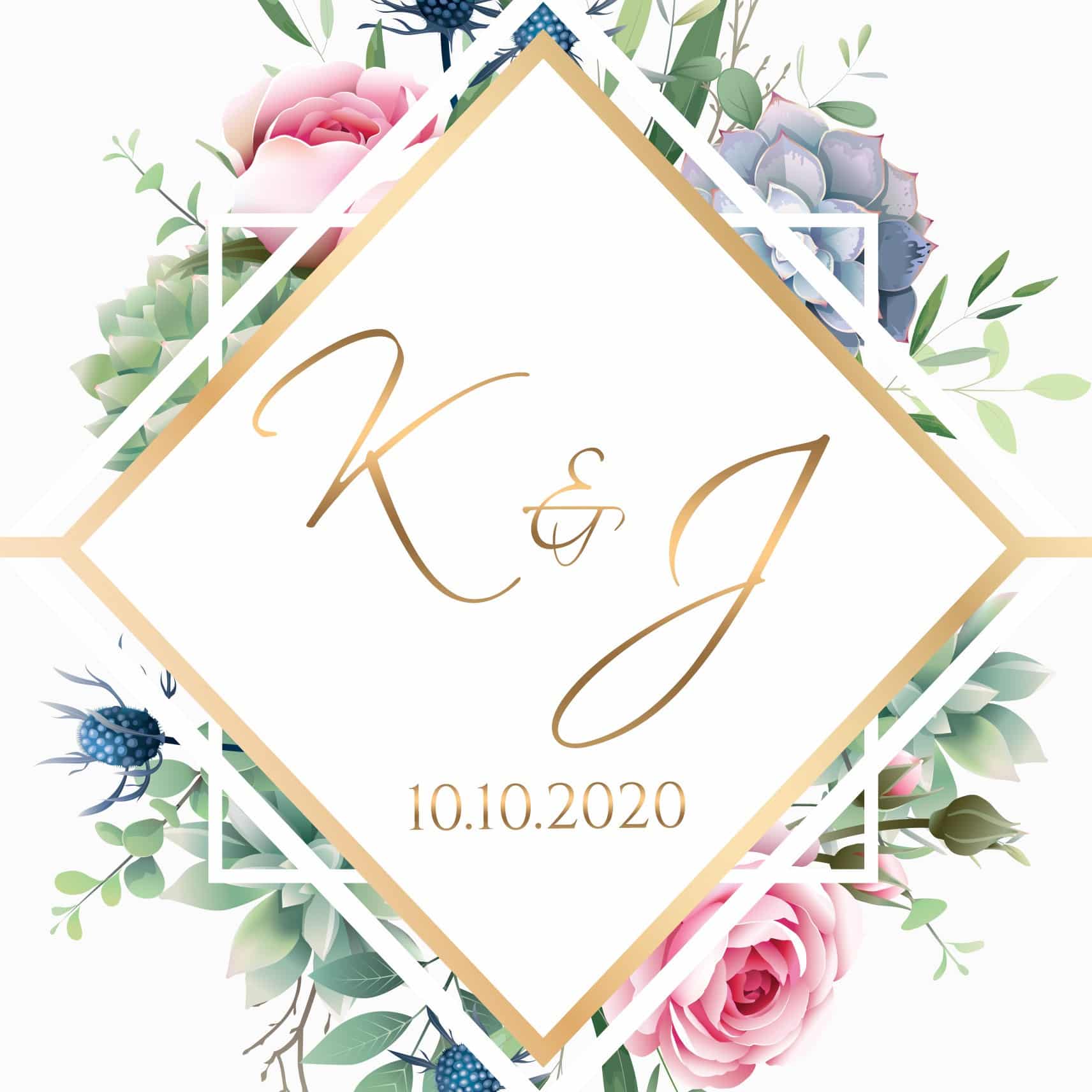 Zaproszenie Ślubne RSVP Wiosenne Kwiaty