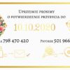 Zaproszenie Ślubne RSVP Złoty Ogród