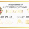 Zaproszenie Ślubne RSVP Złoty Ogród