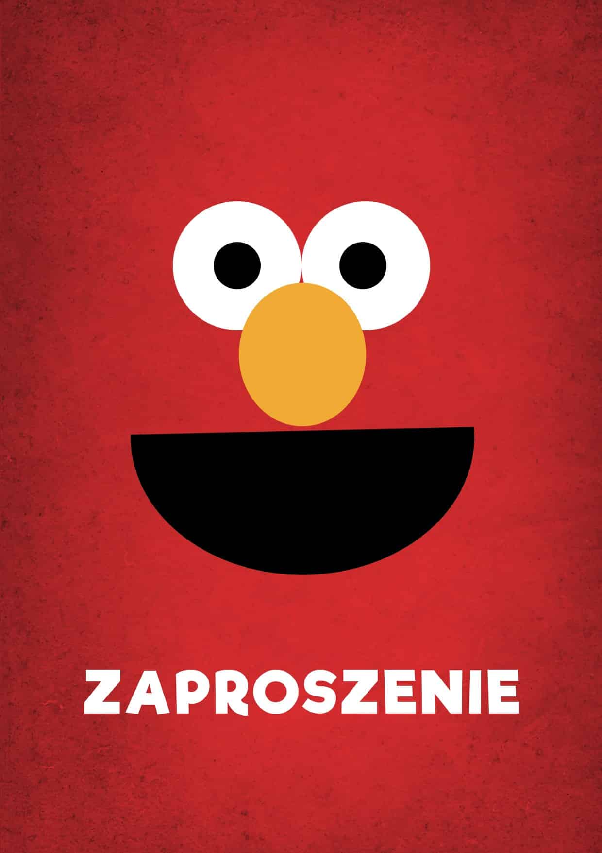 Zaproszenie urodziny Elmo Ulica Sezakowa