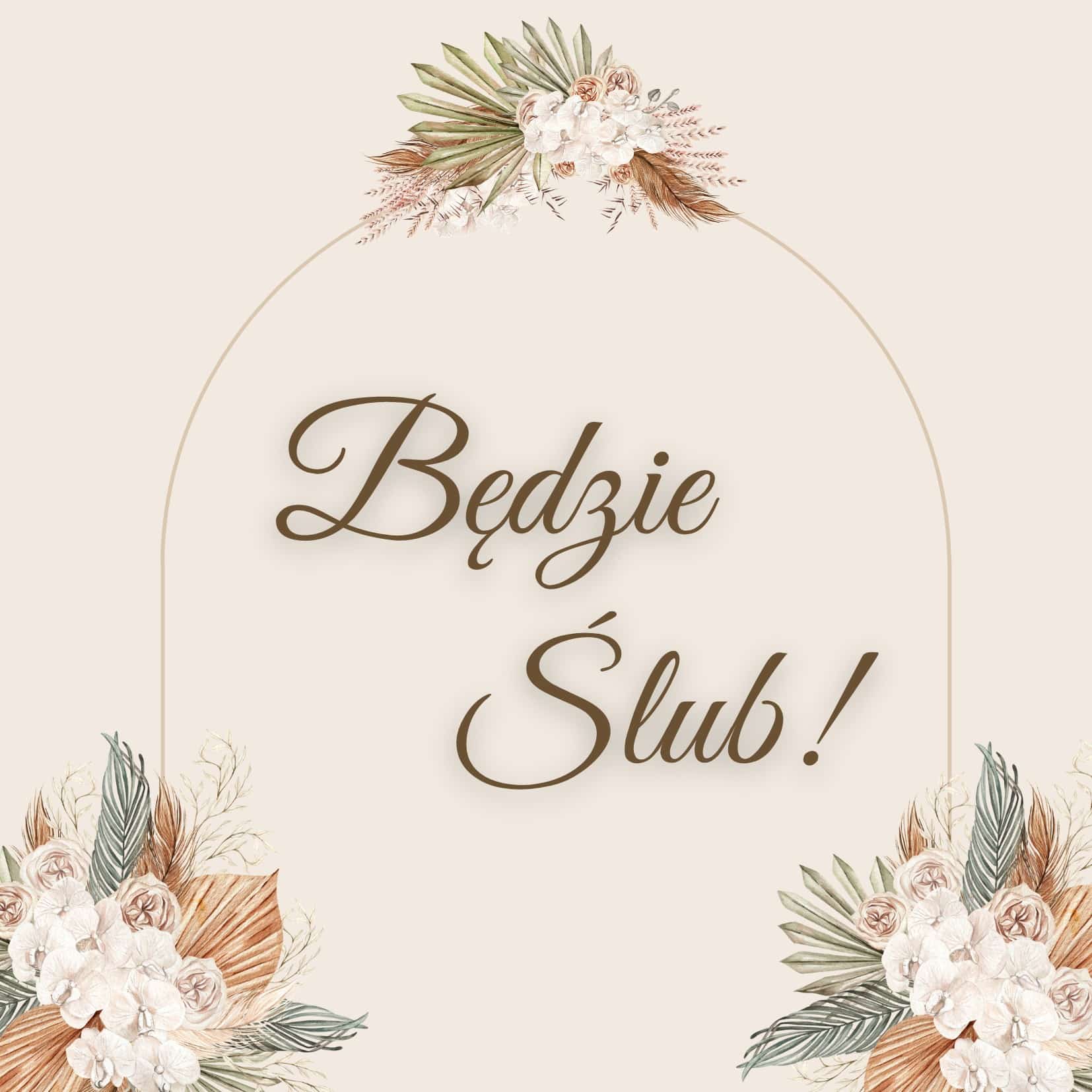 Zawiadomienie o Ślubie Boho Wedding 
