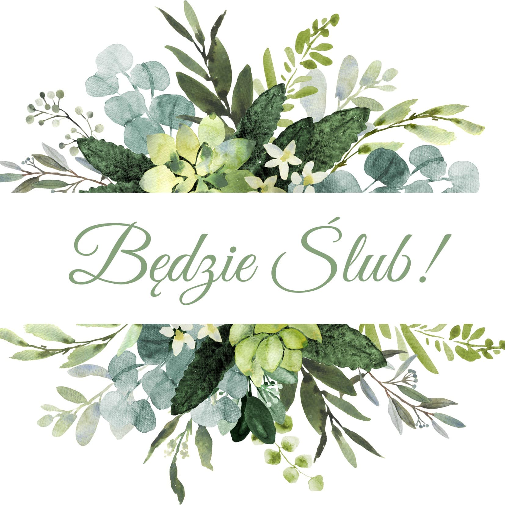Zawiadomienie o Ślubie Greenery 