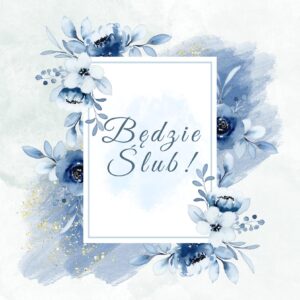 Zawiadomienie o Ślubie Wedding Blue