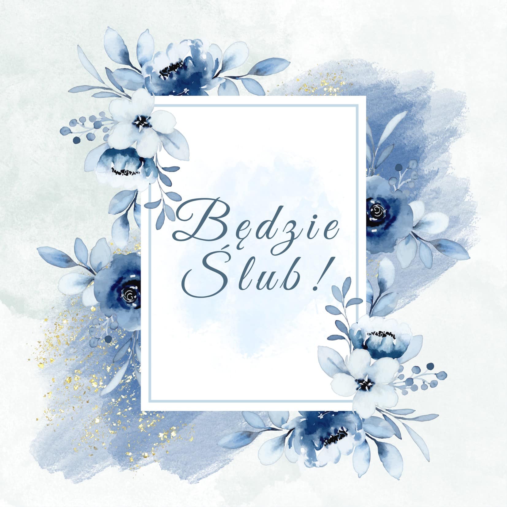 Zawiadomienie o Ślubie Wedding Blue 