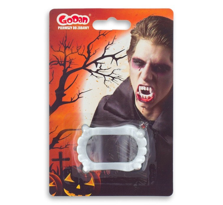 Zęby Wampira Halloween Białe