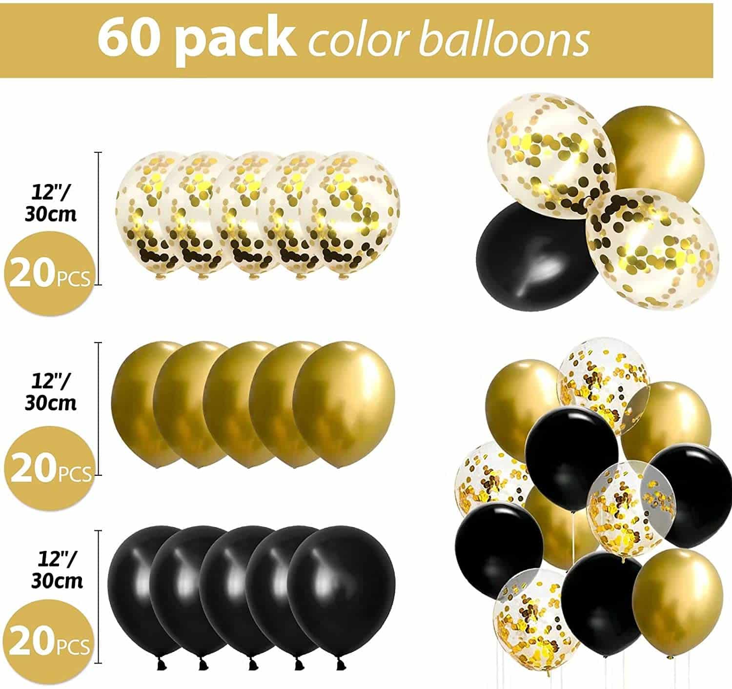 Zestaw Balonów Black Glam