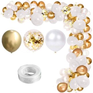 Zestaw Balonów Gold Wedding Glam