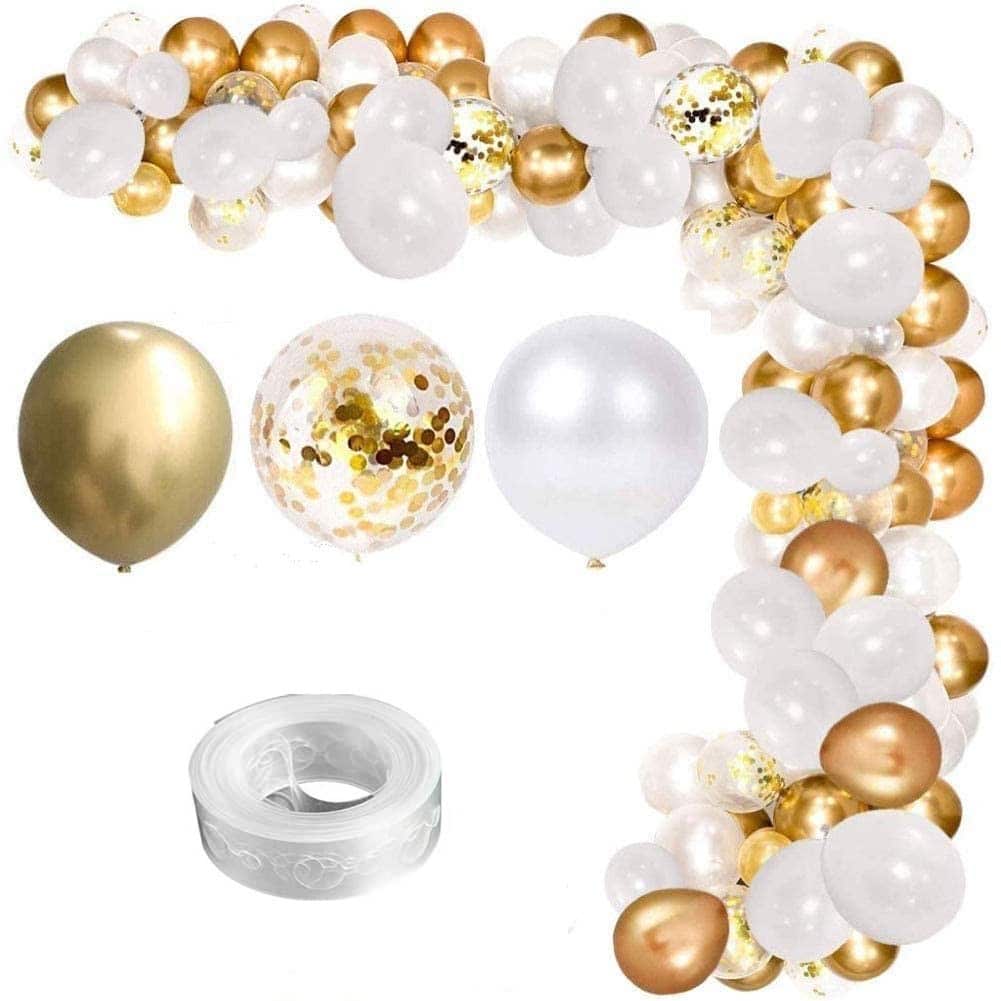 Zestaw Balonów Gold Wedding Glam