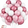 Zestaw Balonów Rose Gold Glossy 60 sztuk