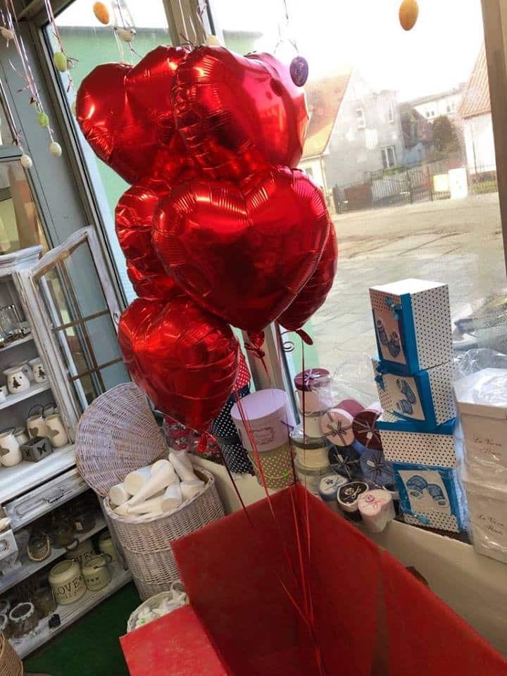 Zestaw Balony Serca Czerwone Duże 12 szt.