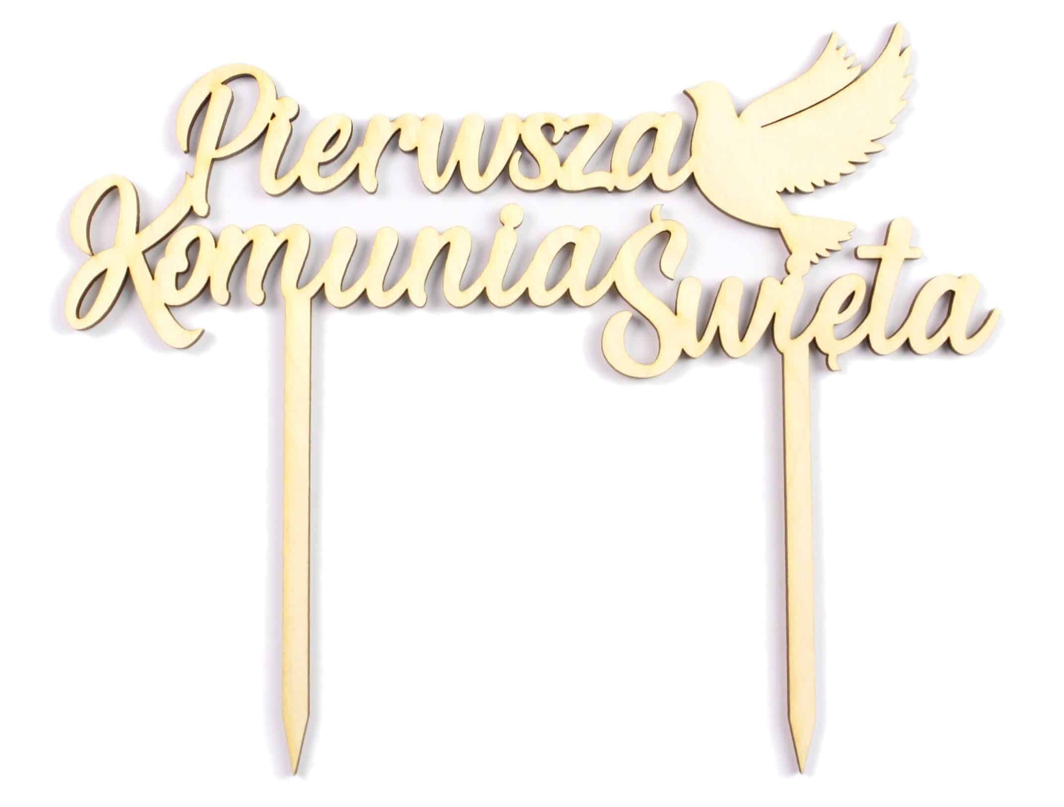 Zestaw Dekoracji Na Komunię Gold Bless