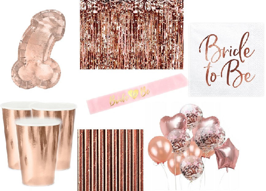 Zestaw dekoracji na panieński Max ROSE GOLD