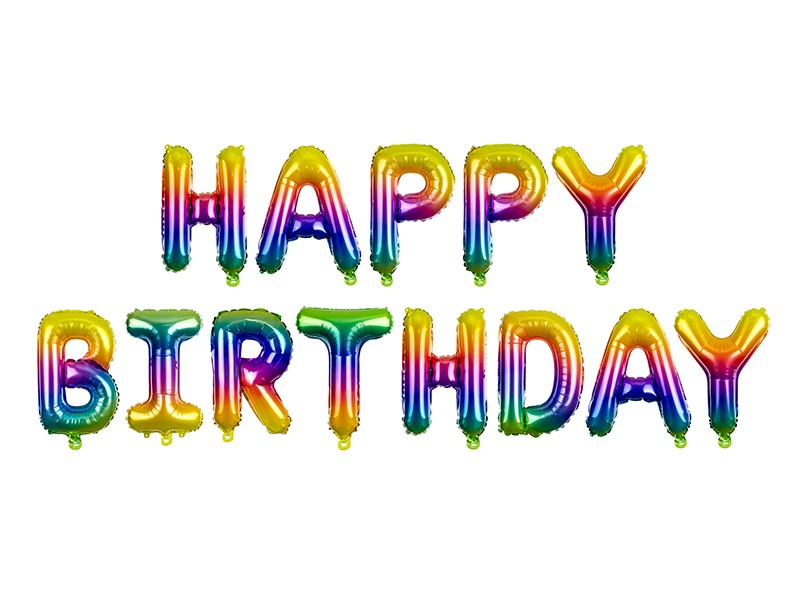 Zestaw Happy Birthday Rainbow