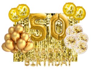 Zestaw na 50-tke Gold Balloons