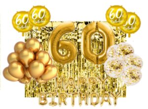 Zestaw na 60-tke Gold Balloons