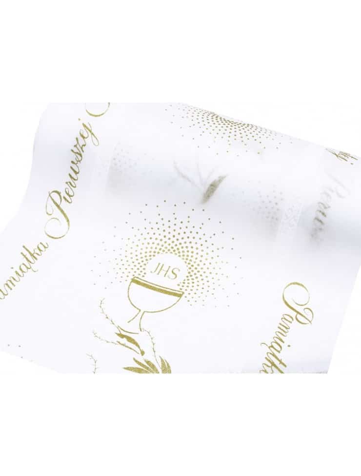 Zestaw Na Komunię Gold Bless Baner + Imię