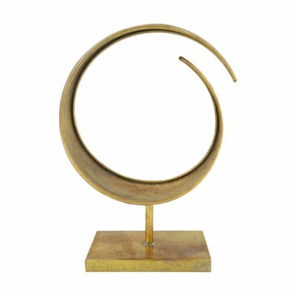 Złota metalowa obręcz na kwiaty 29cm