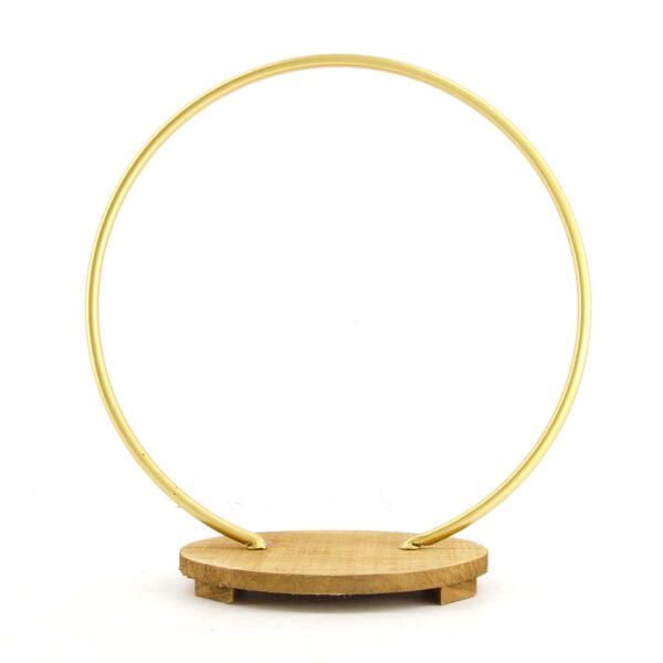 Złota metalowa obręcz na kwiaty 37,5cm