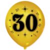 Złote balony na 30 urodziny 10 sztuk