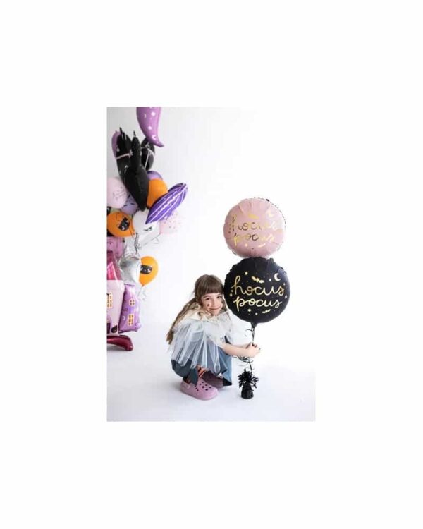 Balon foliowy hocus pocus na Halloween czarny
