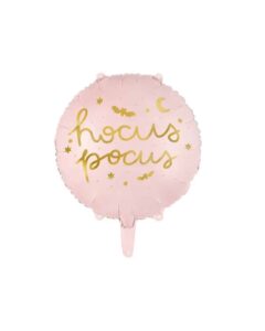 Balon foliowy hocus pocus na Halloween różowy