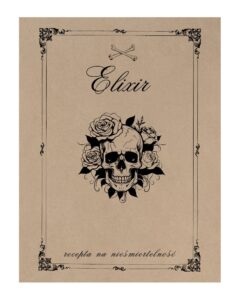 Etykiety na butelke Halloween elixir