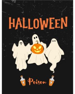 Etykiety na butelke Halloween poison