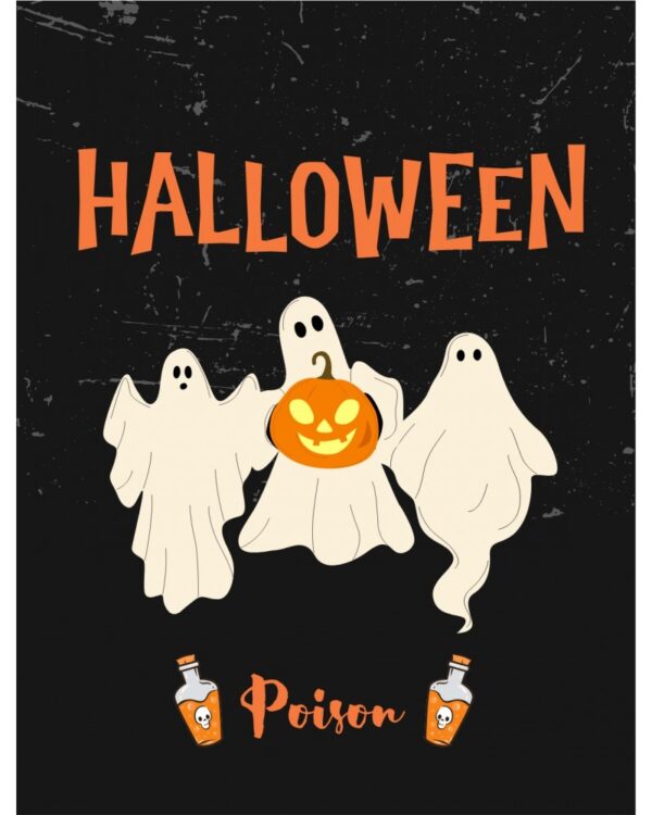Etykiety na butelke Halloween poison