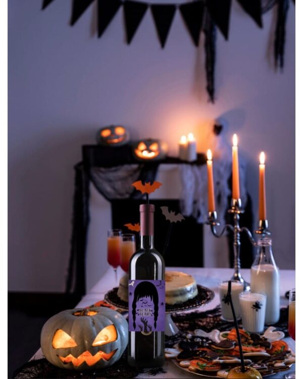 Etykiety na butelke Halloween wednesday