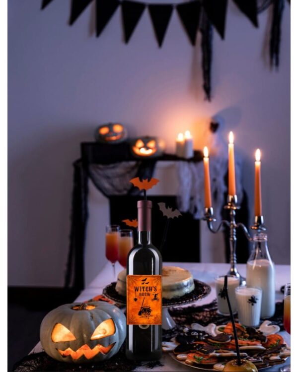 Etykiety na butelke Halloween witch