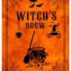 Etykiety na butelke Halloween witch