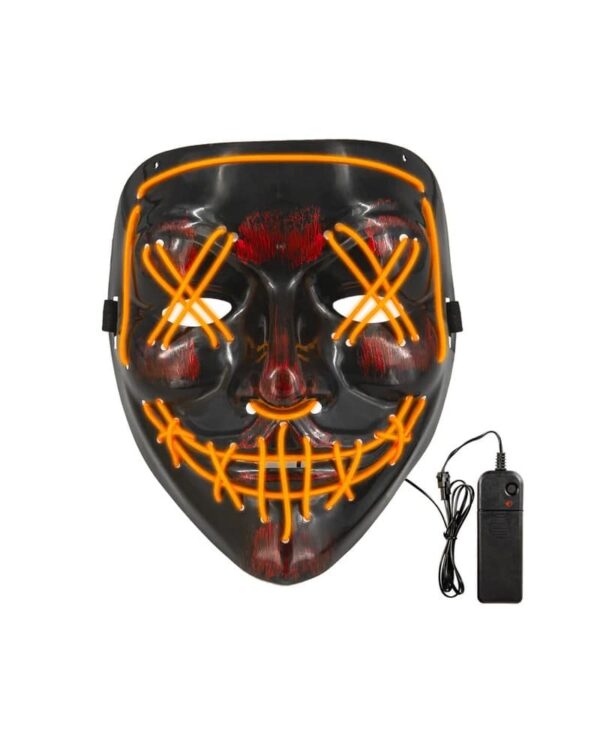 Maska led na Halloween niebieska purge