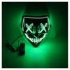 Maska led na Halloween zielona purge