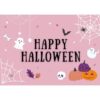 Plakat na Halloween happy halloween różowy
