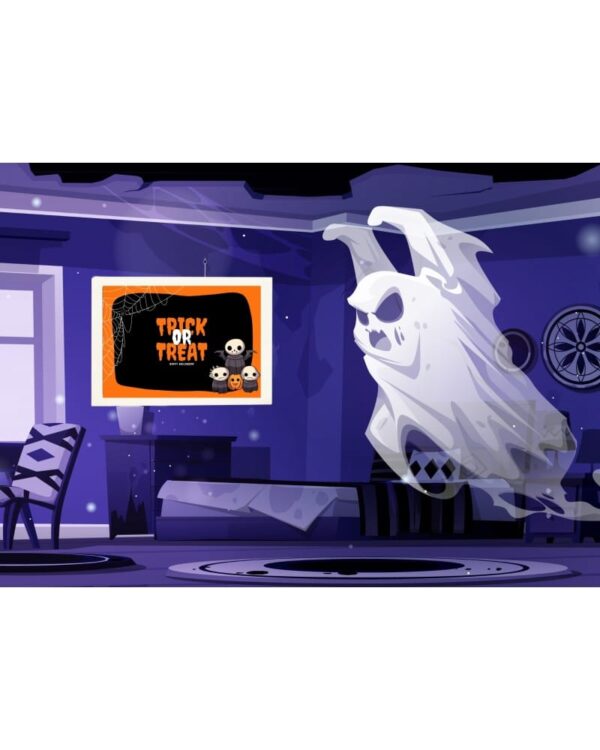 Plakat na Halloween trick or treat