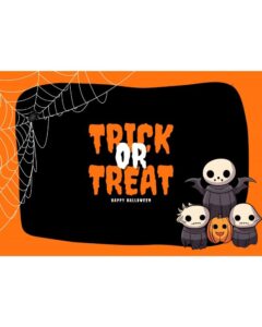 Plakat na Halloween trick or treat