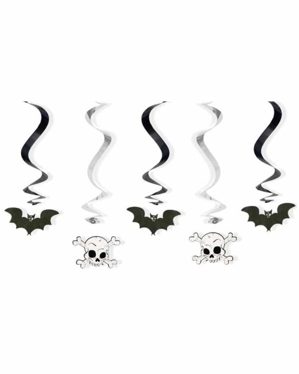 Świderki na Halloween czaszki i nietoperze
