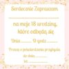 Zaproszenie na 18 bubble pink