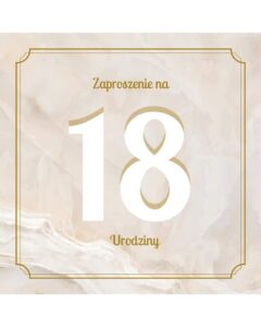 Zaproszenie na 18 classic beige
